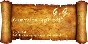 Gyurovics Győző névjegykártya